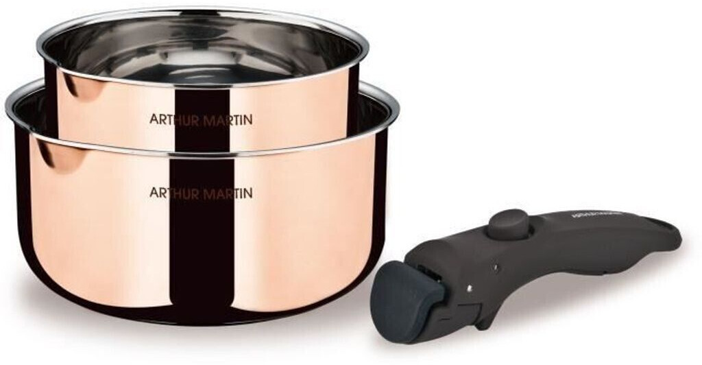Arthur Martin Set de casseroles inox Triple Action amovible 16-20 cm