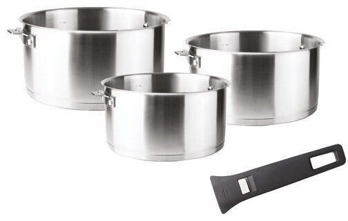 Lacor Set de casseroles inox Combi amovible 16/18/20 cm