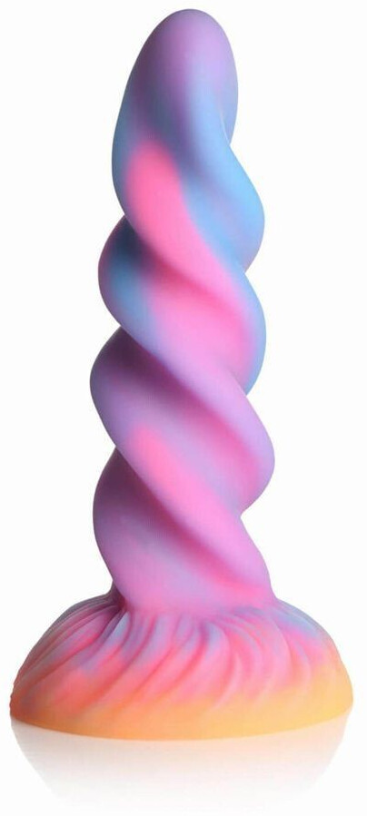 XR Brands Moon Rider Einhorn Dildo leuchtet im dunklen bunt