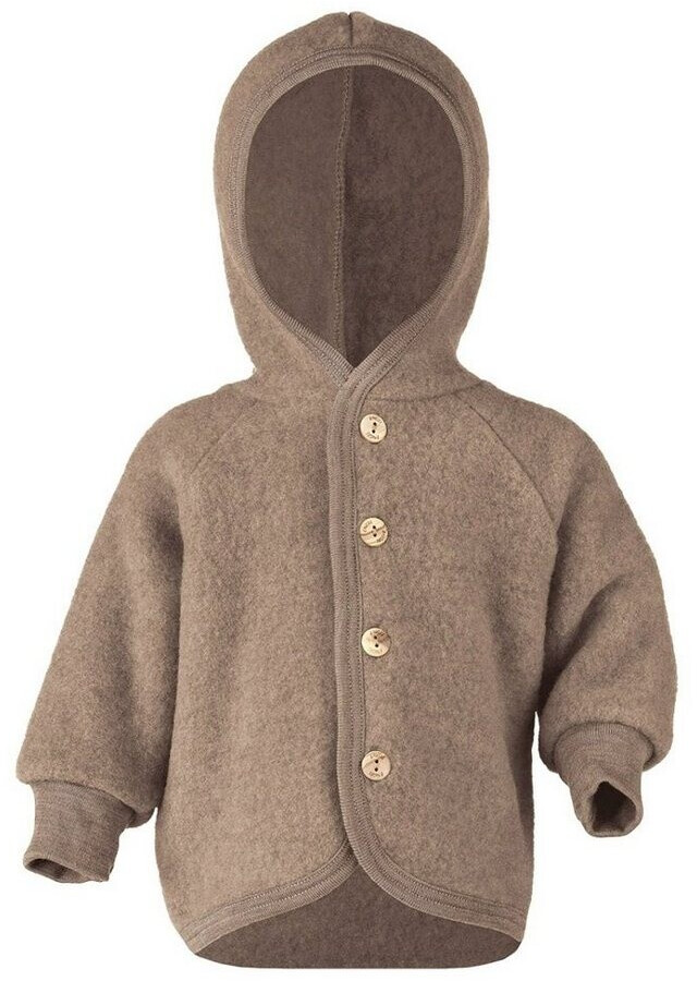 Engel Natur Kinder Fleece Hoodie – Warme Wolljacke Mit Kapuze, EU 74-80