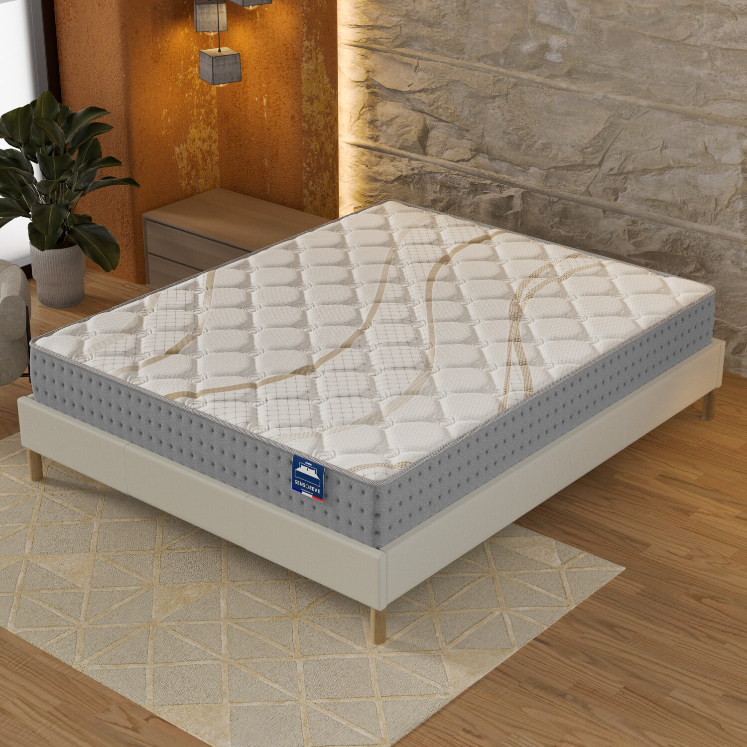 Sensoreve Matelas 180 x 200 cm Mousse Haute Densité (205110707)
