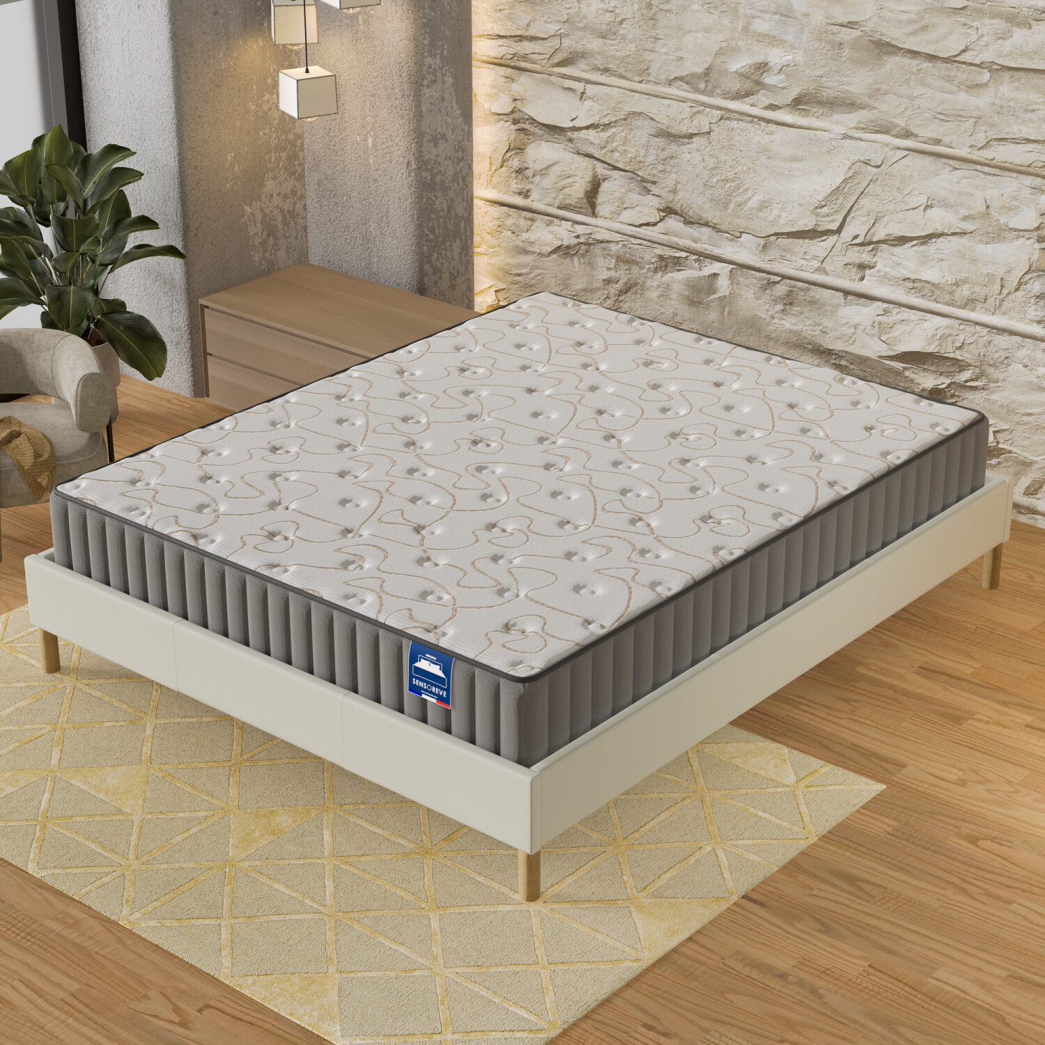 Sensoreve Matelas 70 x 190 cm Mousse à Mémoire de Forme