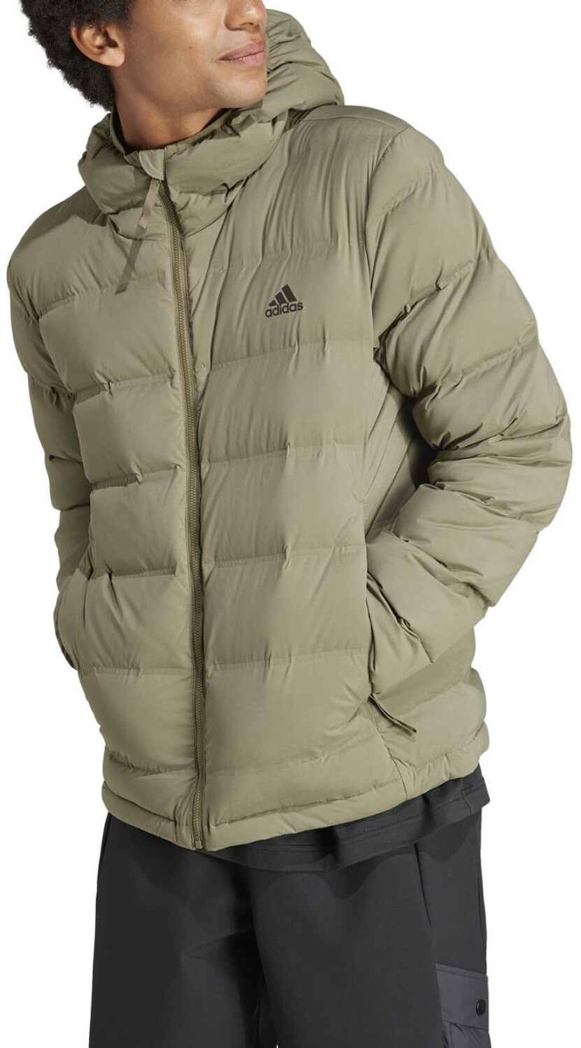Adidas Helionic Hooded Down Jacket olive strata