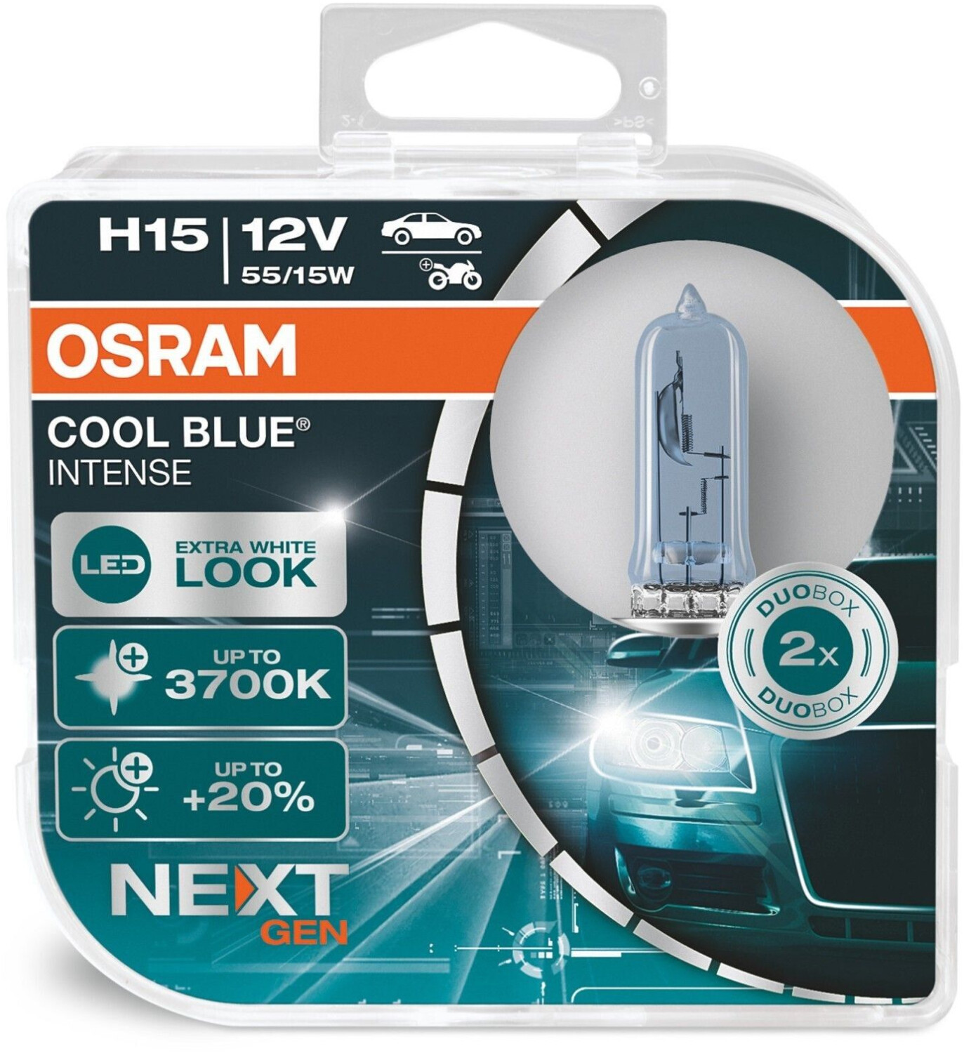 Osram Cool Blue INTENSE H15 PGJ23T-1 55/15W 12V 2 Stück