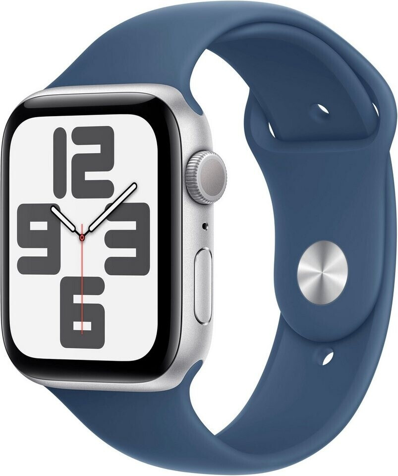 Apple Watch SE 2022 GPS Bracelet Sport argent denim S/M (2024)