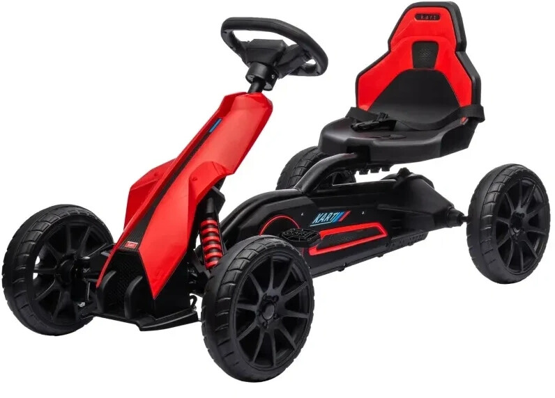 HomCom Kart à pédales pour enfants 100 x 58 x 58,5 cm rouge/noir (370-286V00RD)