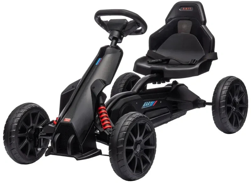 HomCom Kart à pédales pour enfants 100 x 58 x 58,5 cm noir (370-286V00BK)