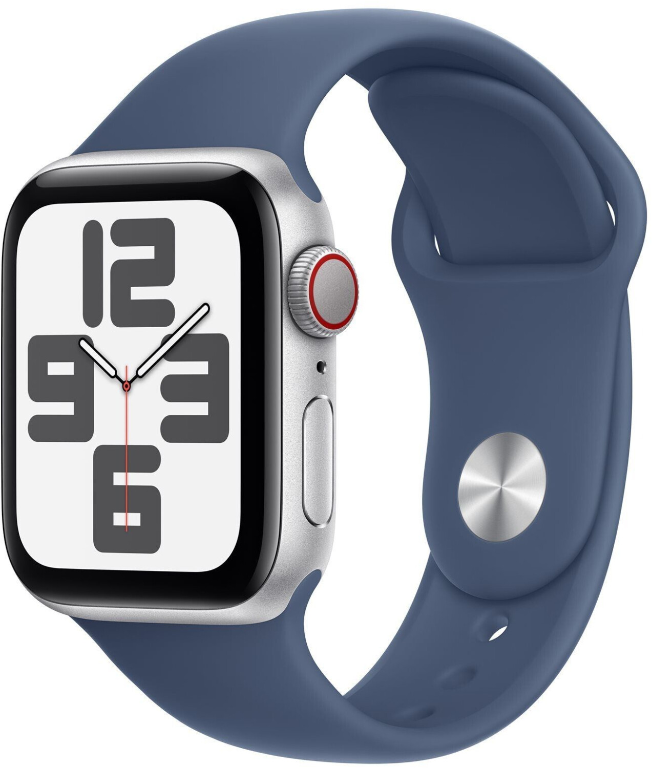 Apple Watch SE 2022 4G 40 mm Bracelet Sport Denim Argent S/M (2024)