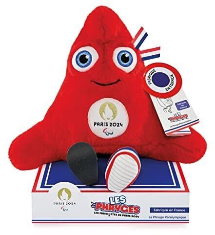 Doudou et Compagnie Mascotte Officielle Jeux Paralympiques Paris 2024 Fabriquée en France 33 cm