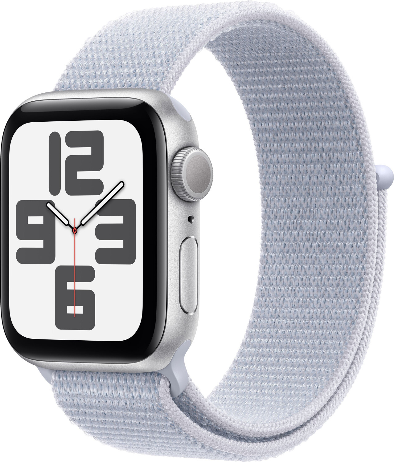 Apple Watch SE 2022 GPS argent 40 mm Bracelet Sport nuée bleue (2024)