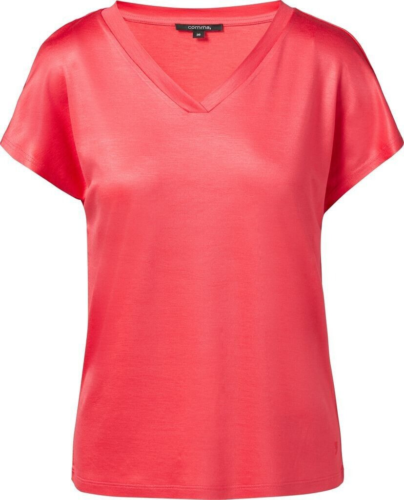 T-shirt Donna Comma - Maniche 3/4, Vestibilità Slim, Colletto Tondo, Logo, 60 Cm Di Lunghezza