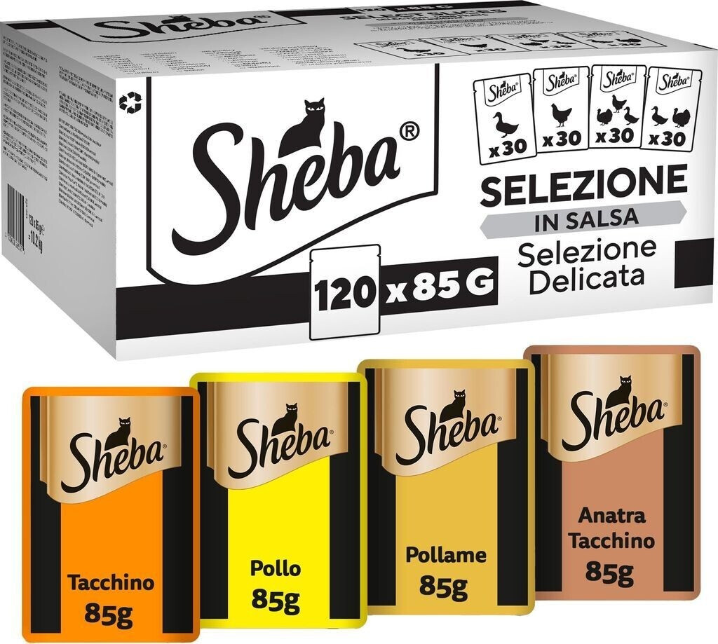 Sheba Select slices in sauce with duck, chicken, poultry and duck with turkey 120x85
