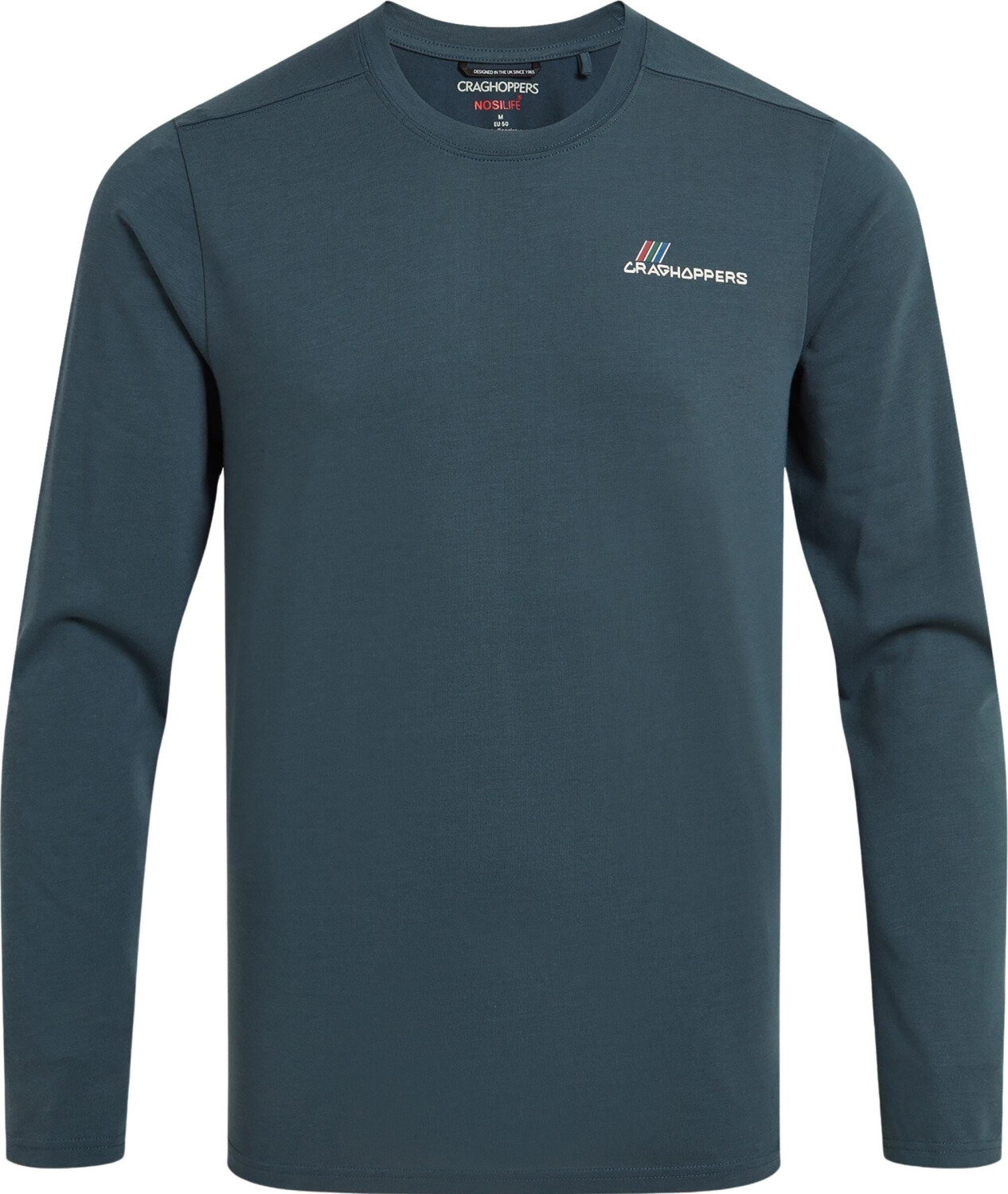 Craghoppers Nosilife Abel Langarm-T-Shirt Man blue stone