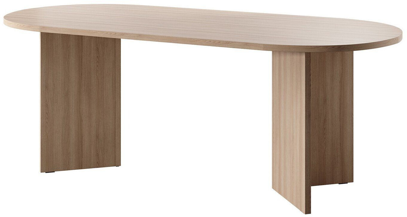 Selsey Dining room table oval 90x204x75 cm Oak wood look