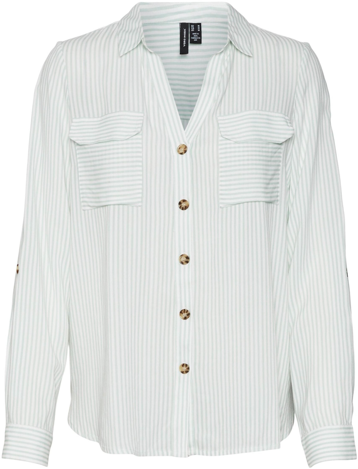 Vero Moda VMBumpy (10275283) Silt Green Stripes:Snow white