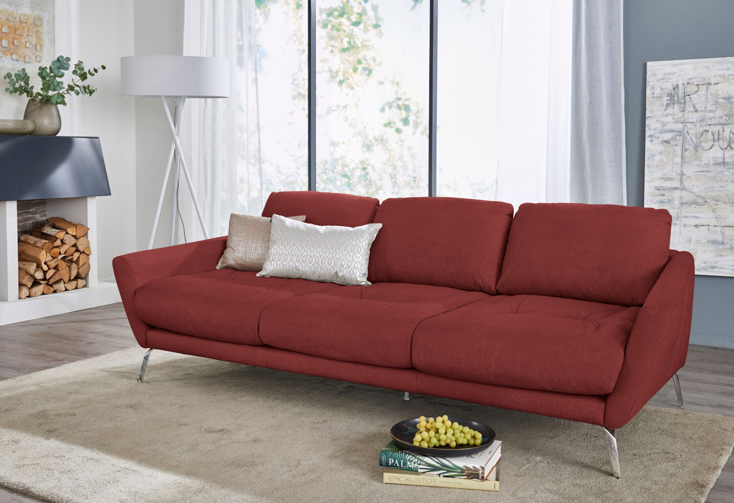 Willi Schillig Big-Sofa softy 254x79x113 cm Chenille-Flachgewebe R66 ...