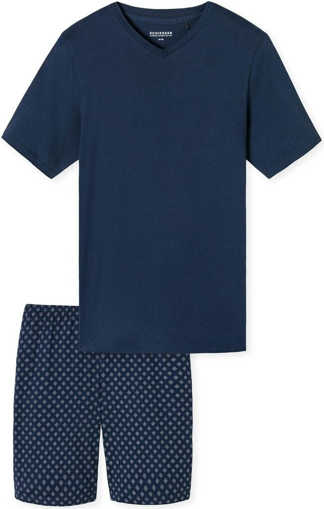 Schiesser Schlafanzug kurz V-Ausschnitt admiral - Casual Essentials ...