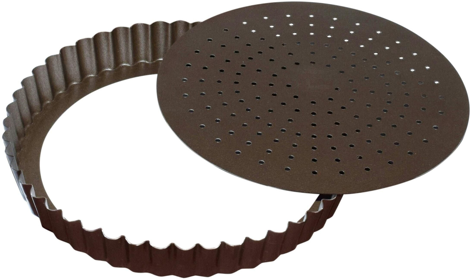 Gobel Tourtière ronde cannelée fond mobile acier 30 cm