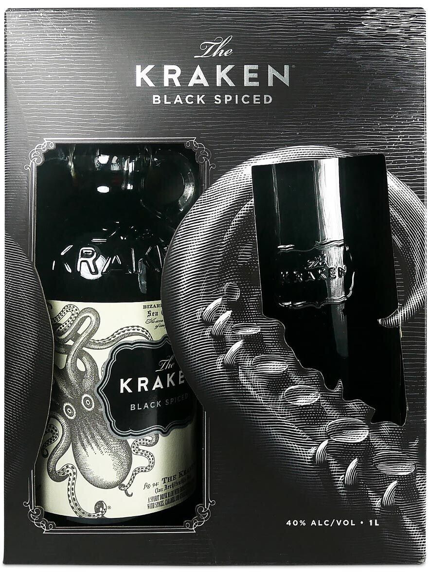 Kraken Black Spiced 47% 1l Set