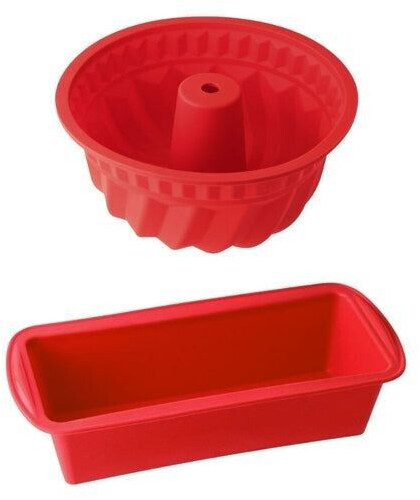 Dr. Oetker Lot de moules à kouglof et à cake silicone 24 x 10 x 7.5 cm