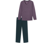 Schiesser Set Pigiama Lungo Donna In Cotone Modal – Notte Morbida Con Fantasia E Taschino