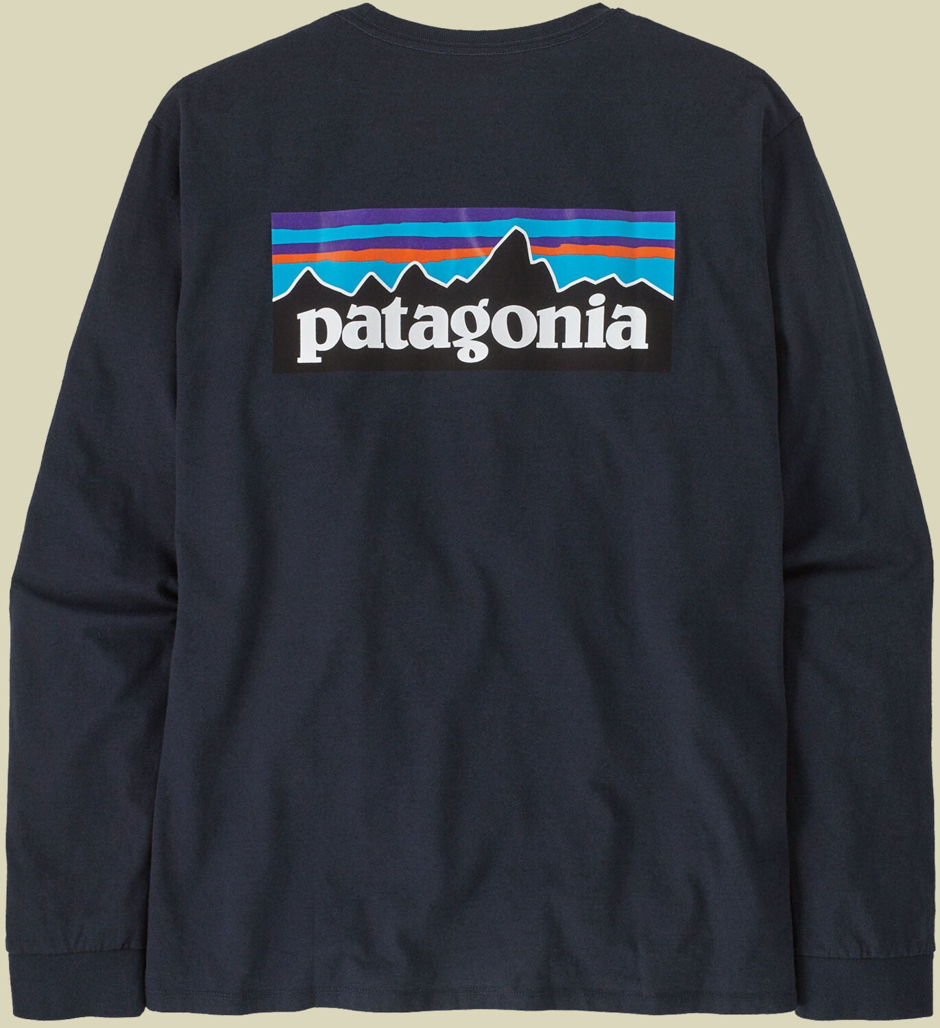 Patagonia Men's Long-Sleeved P-6 Logo Responsibili-Tee new navy
