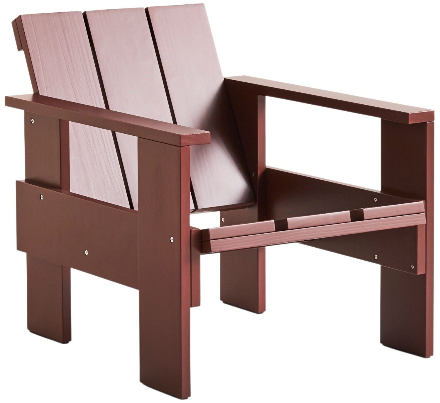 HAY Crate Lounge Chair - red wood - 77x58x64 cm - iron red (806)