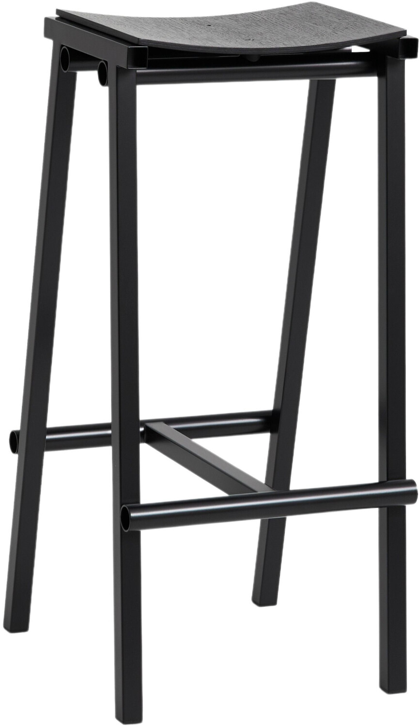 HAY Taburete 8 bar stools - black wood metal - black (002) 75 cm