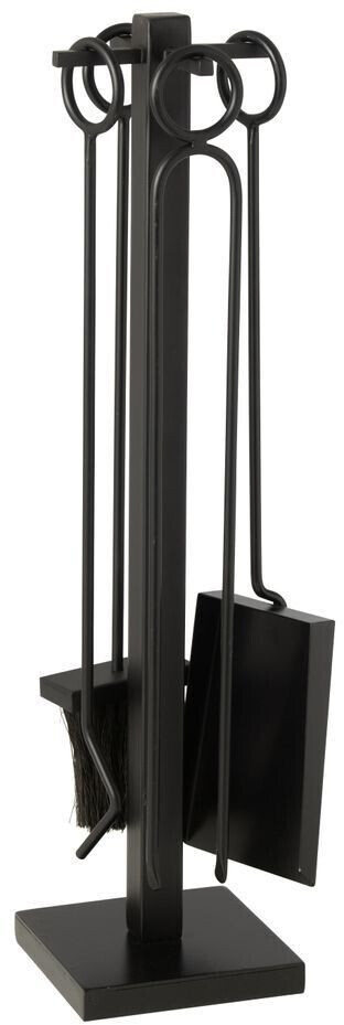 J-Line Kaminbesteck Metall schwarz