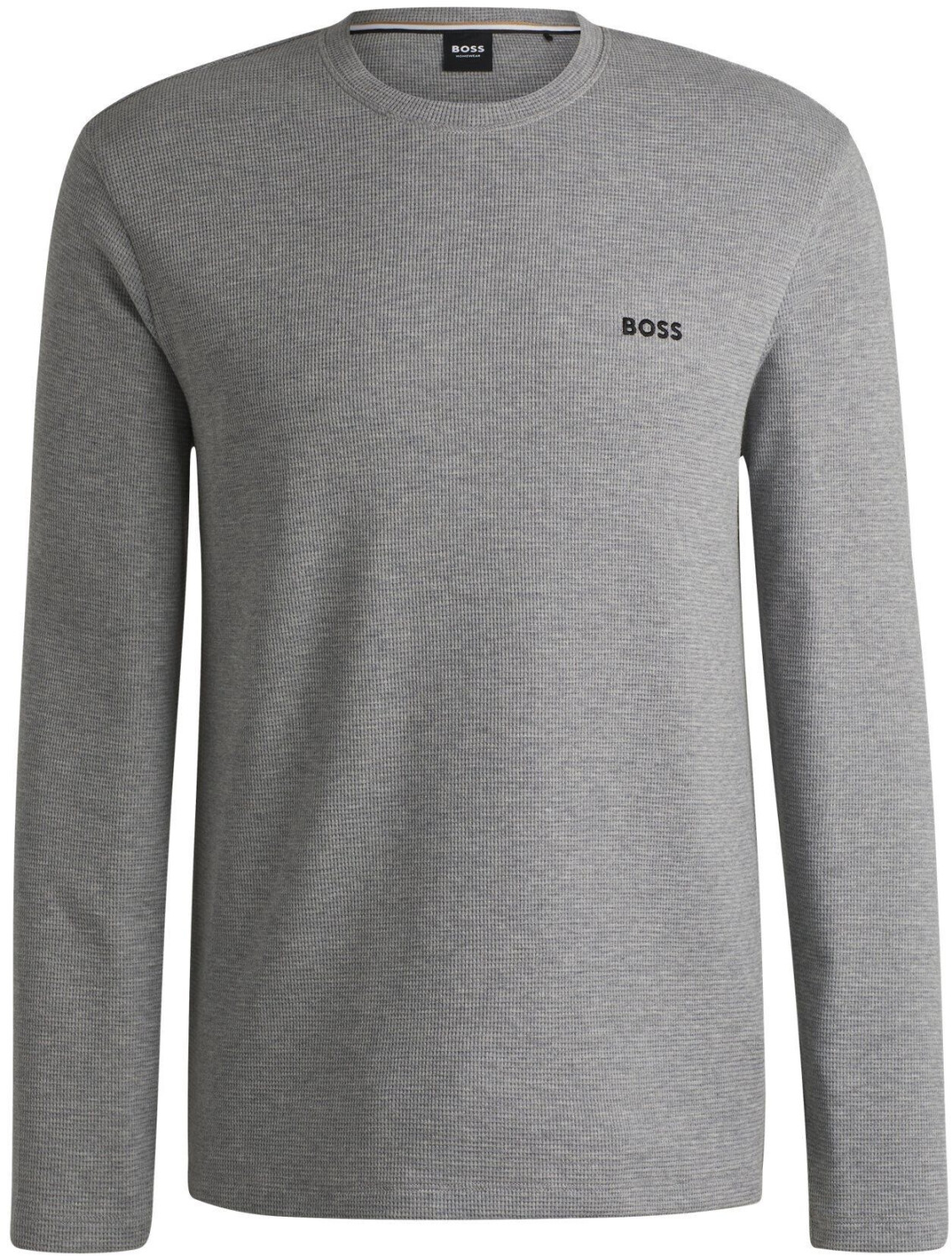 Hugo Boss Pajama shirt made of cotton blend with waffle structure Waffle LS shirt (50535870) gray