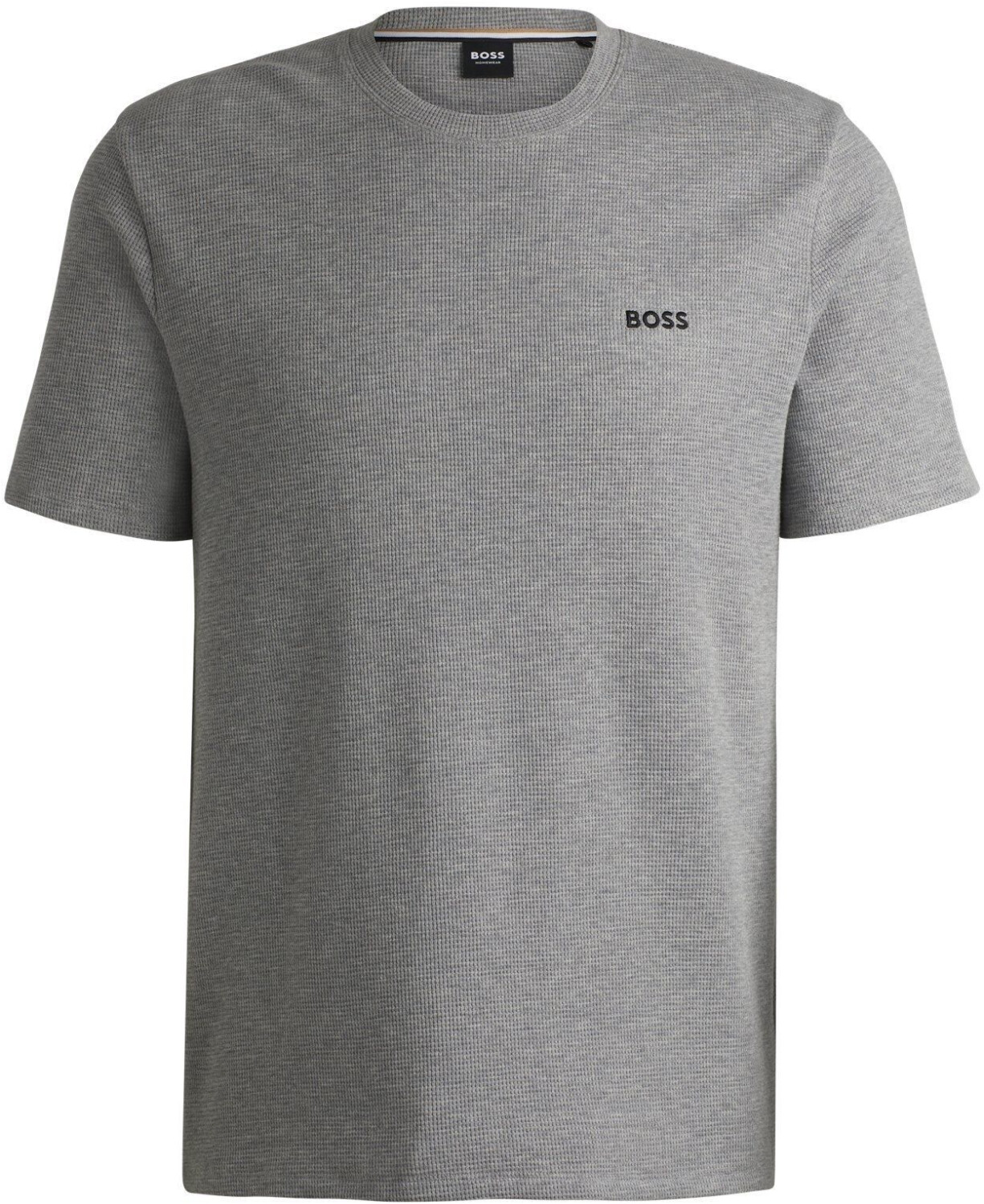 Hugo Boss Pajama shirt made of cotton blend with logo embroidery Waffle T-Shirt (50535891) gray