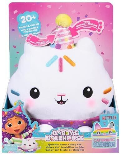 Spin Master Gabby et la Maison magique - Peluche interactive P'tichou 25 cm