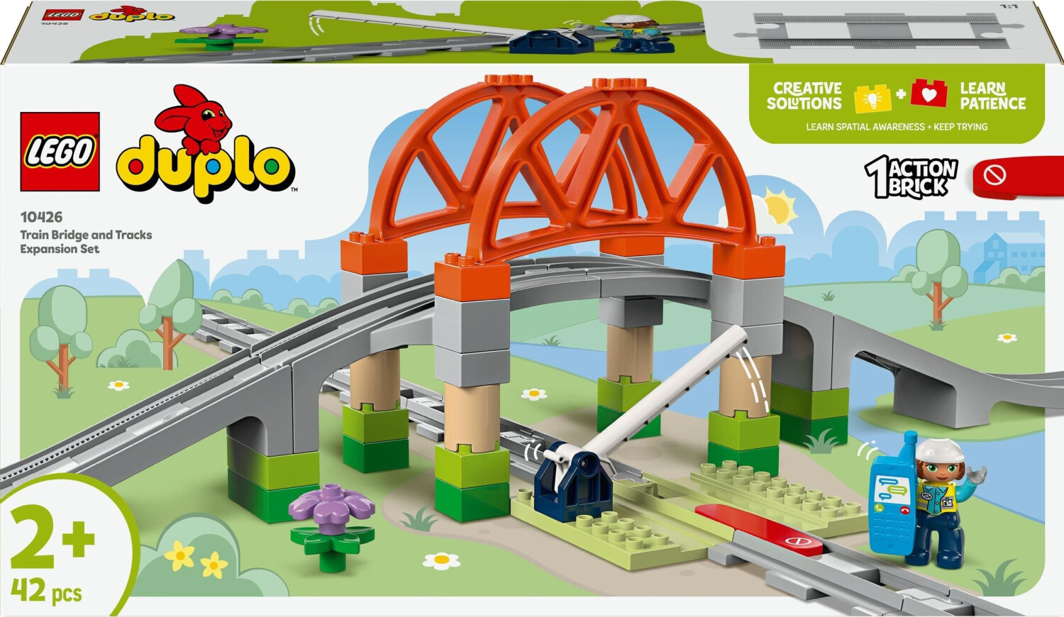 LEGO Duplo - Set d'extension : Les rails et le pont du train (10426)