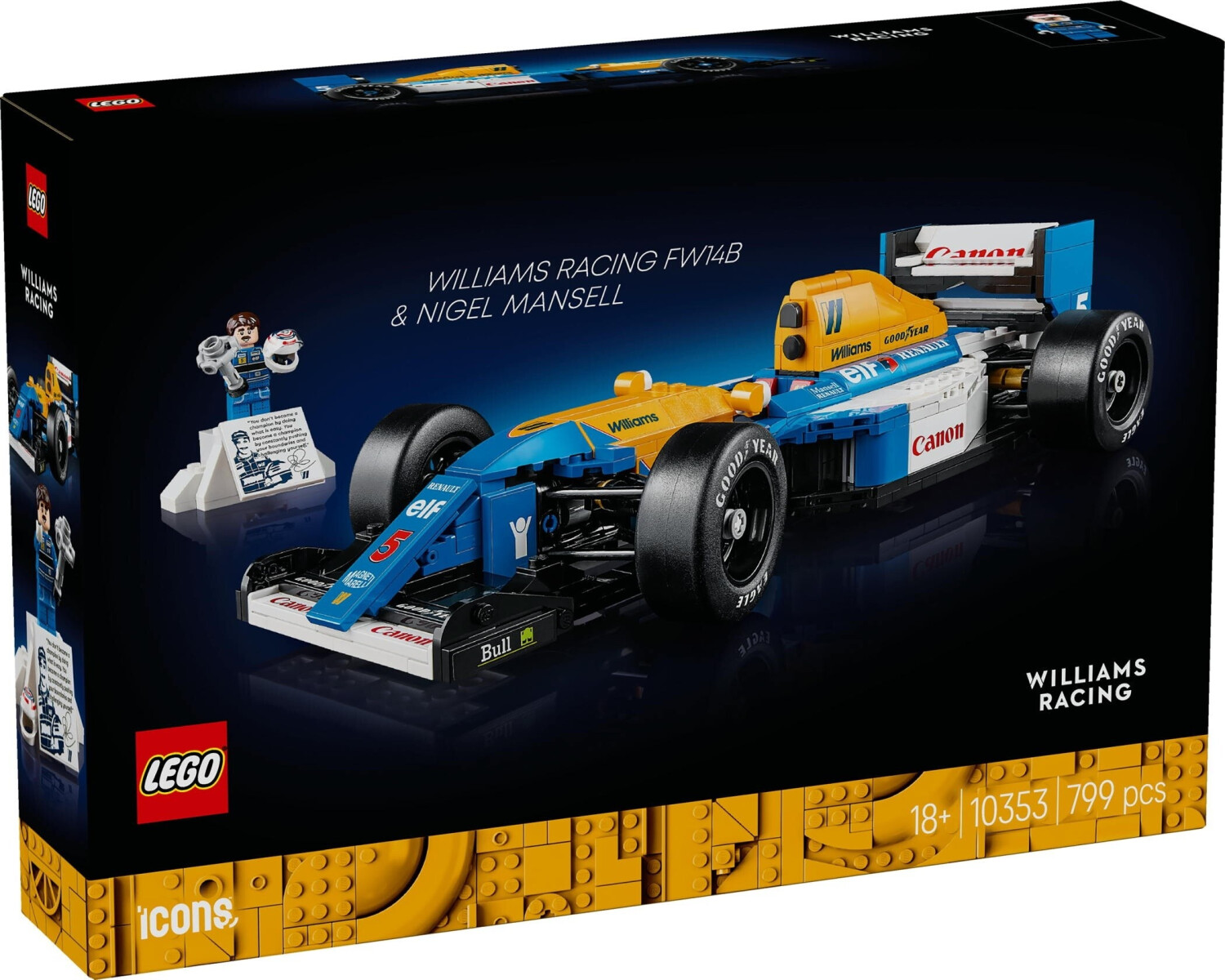 LEGO Icons - Williams Racing FW14B et Nigel Mansell (10353)