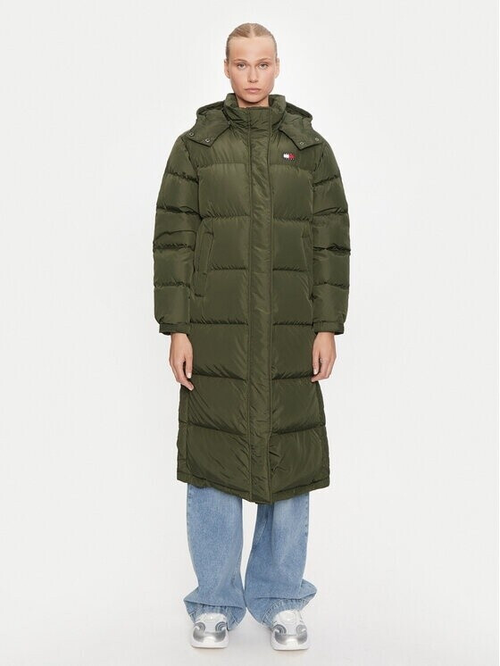 Tommy Hilfiger Down Hooded Longline Alaska Puffer Coat (DW0DW18860) fatigue green