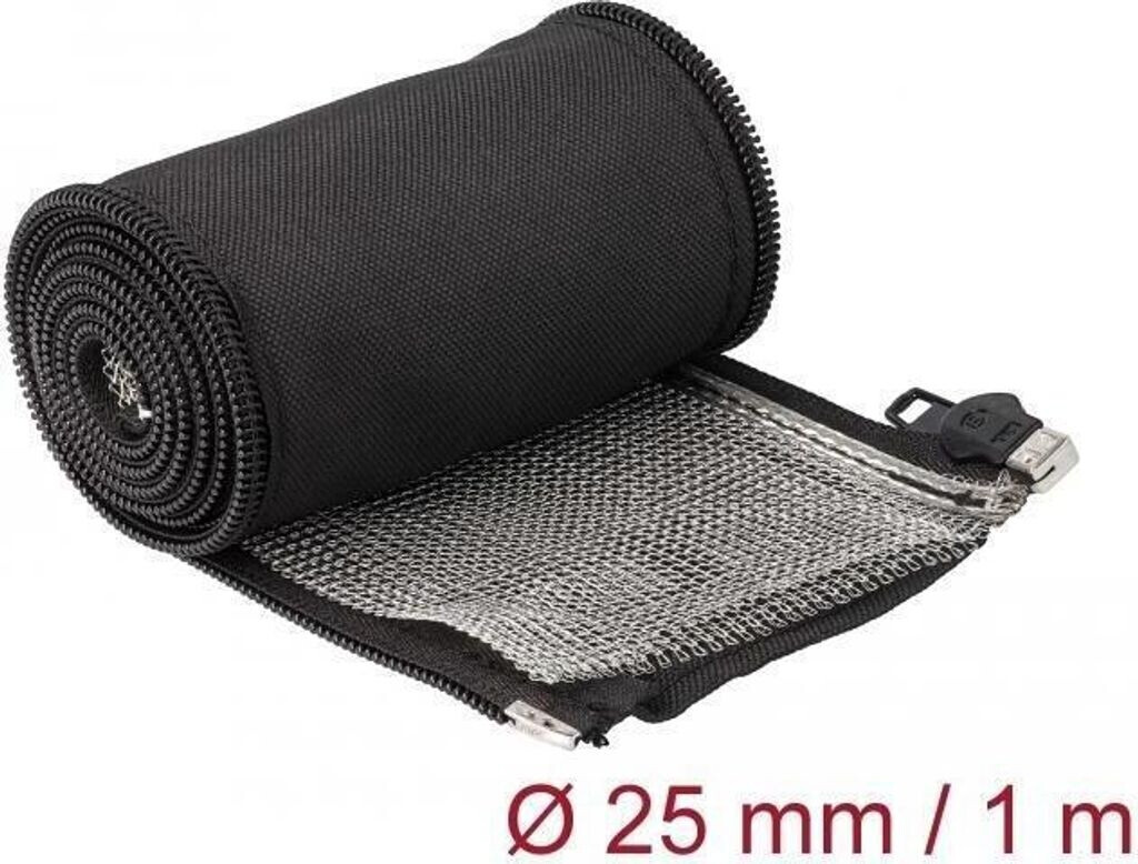 Produktbild von Geflechtschlauch Mit Klettverschluss 10 M X 32 Mm Schwarz, Delock