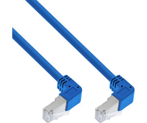 InLine Patchkabel 2-seitig unten gewinkelt S/FTP Cat.6 250MHz PVC 1,60m (S-76602BU-1.6)