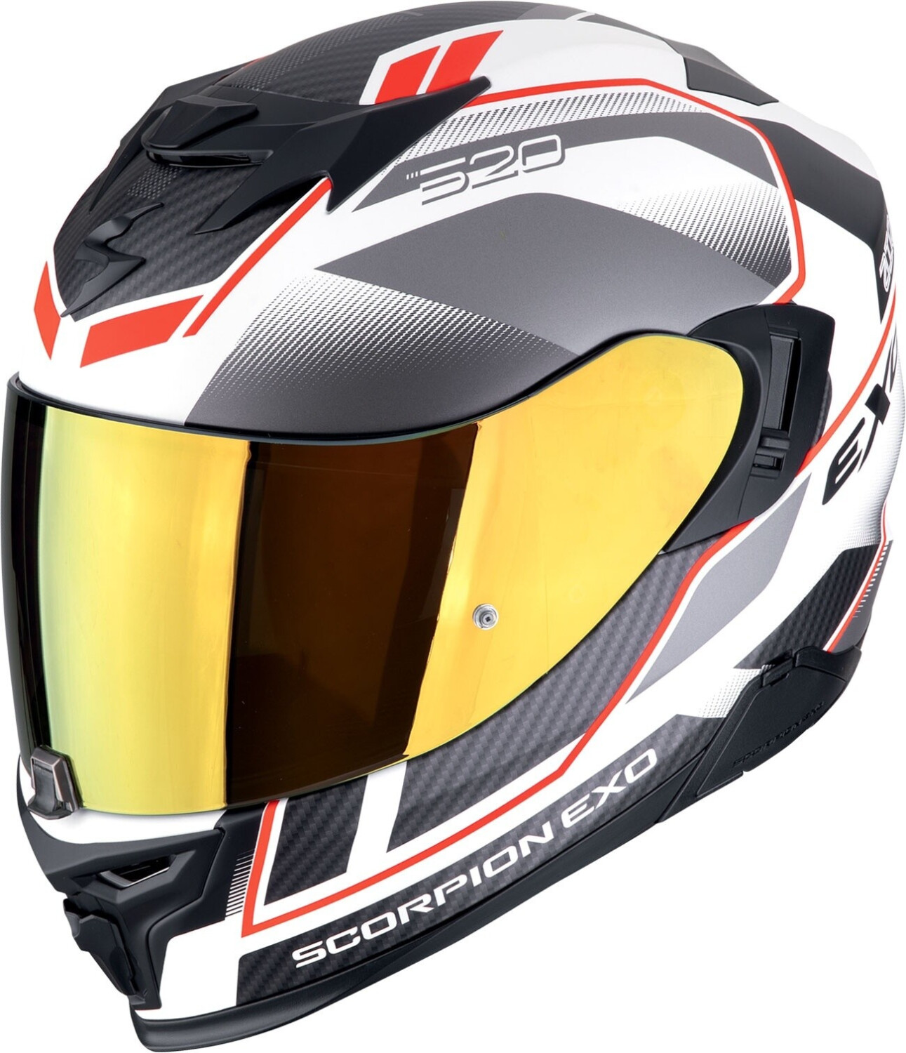Scorpion Exo-520 Evo Air Lena mat blanc/argent/rouge