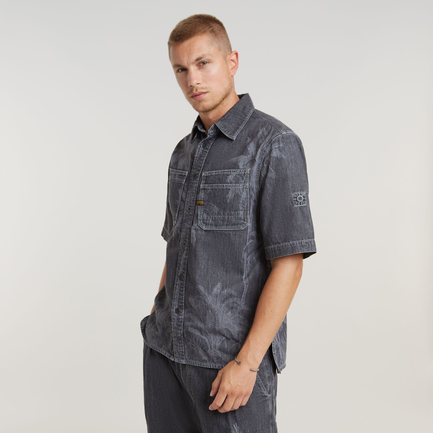 G-Star Chemise regular à poches doubles inclinées gris D24602-D540-G311