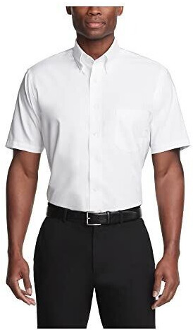 Van Heusen Chemise Oxford classique à manches courtes blanche