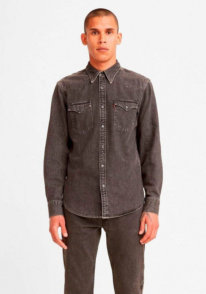 Levi's Chemise Barstow Western Standard noir lavé