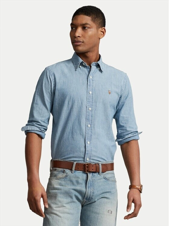 Polo Ralph Lauren Chemise ajustée Chambray lavée bleu