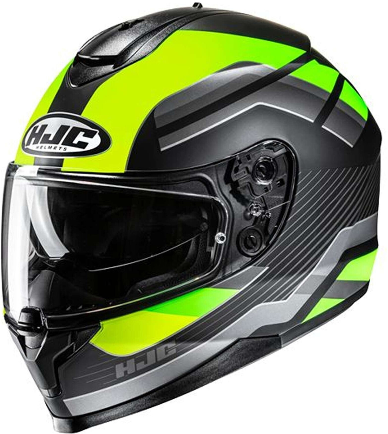 HJC C70N Belis MC3HSF mat noir/gris/jaune fluo