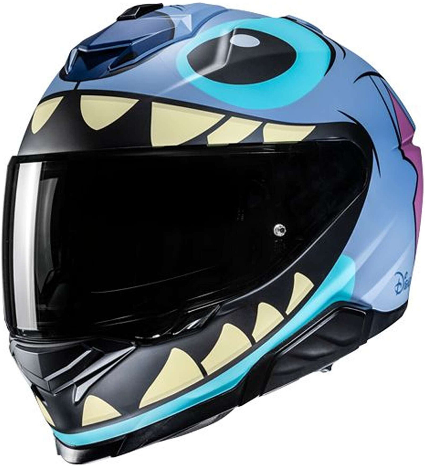 HJC I71 Stitch Disney MC2SF mat bleu/rose