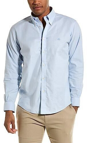 Brooks Brothers Chemise sport Oxford stretch manches longues clair bleu