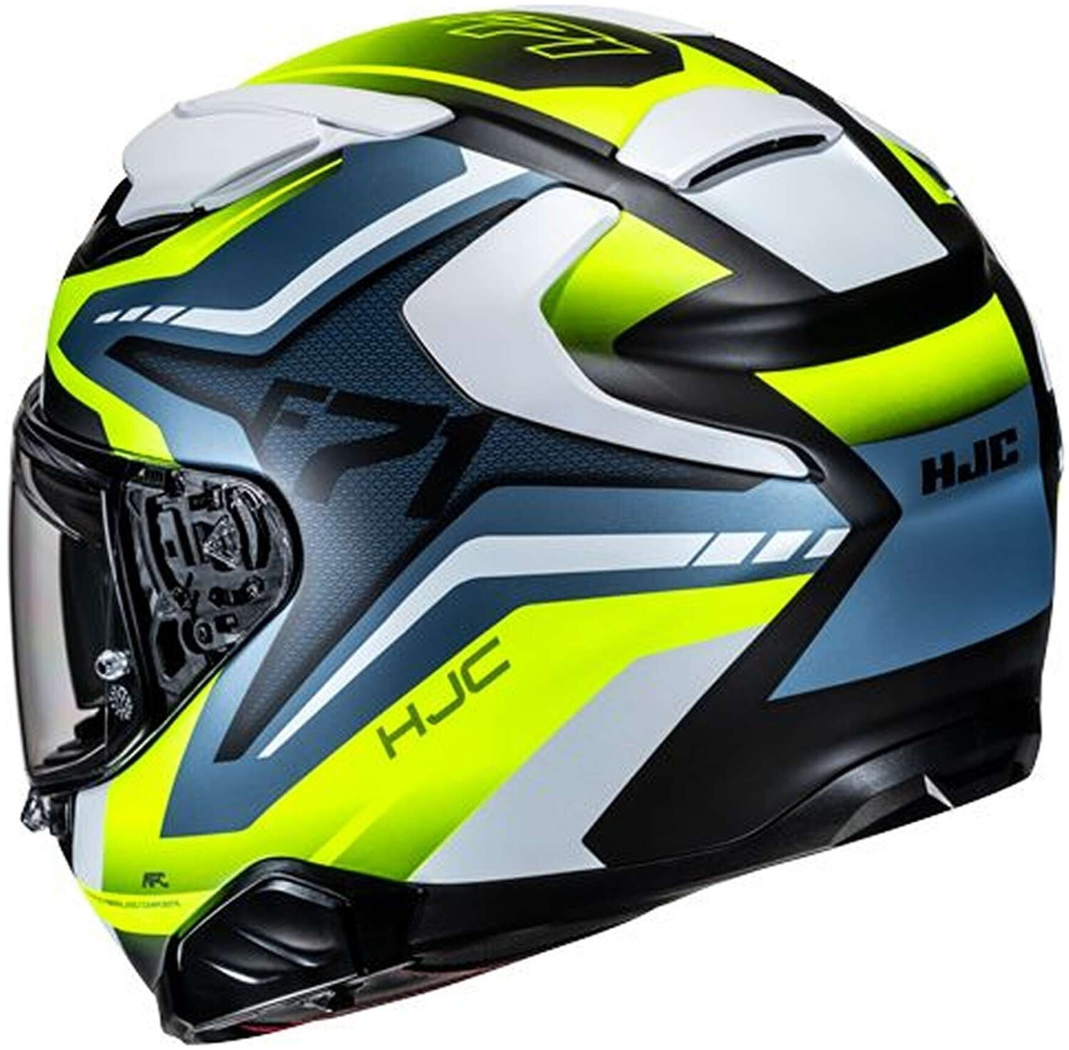 HJC F71 FES MC3HSF bleu/blanc/jaune fluo