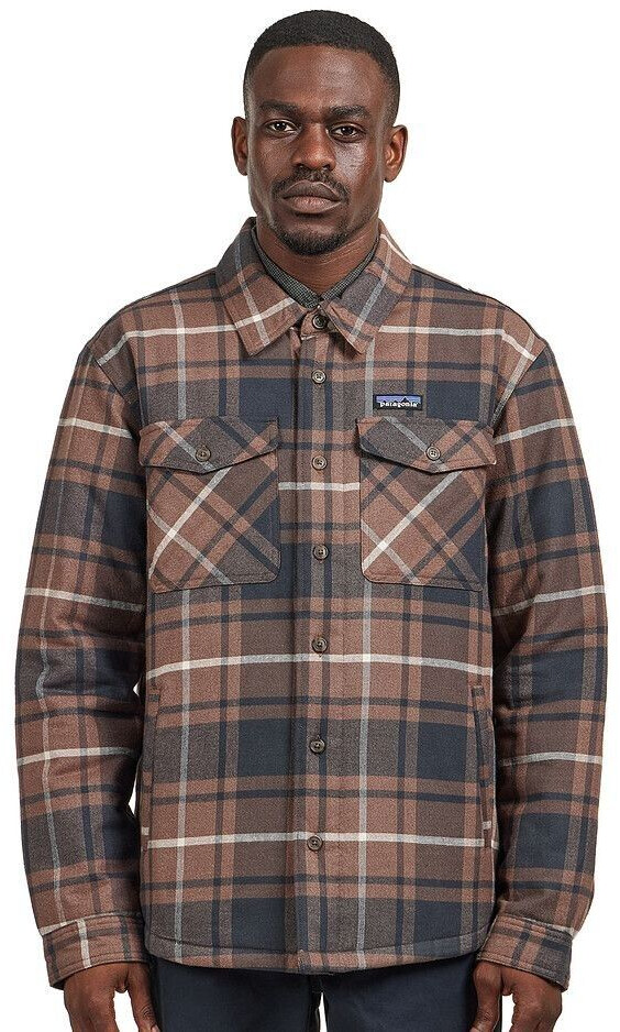 Patagonia Chemise en flanelle Fjord matelassée légére marron mélasse