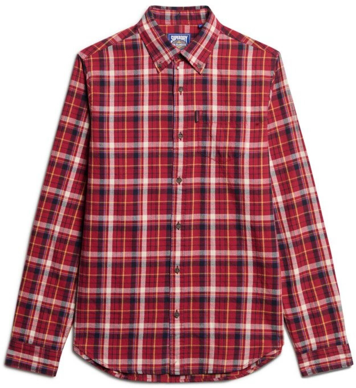 Superdry Chemise rouge foncé blanc