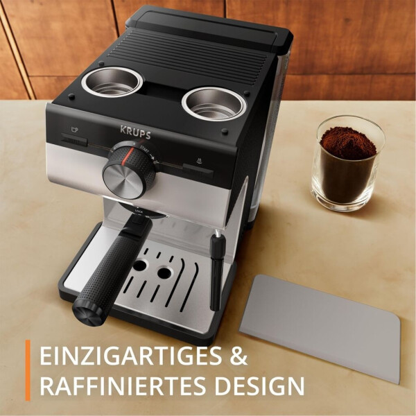 Krups Authentic Espresso-Siebträgermaschine XP381B10 Grey Creme, Bild 5
