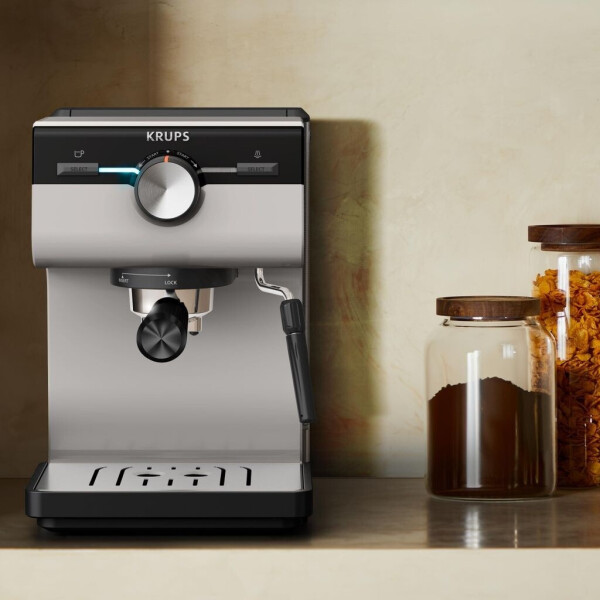 Krups Authentic Espresso-Siebträgermaschine XP381B10 Grey Creme, Bild 9